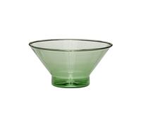 Bol en verre vert, moyen, translucide - Hübsch, Flora - Ø15xH7 cm