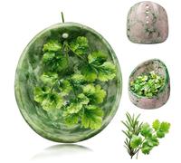 Bol Éplucheur à Herbes en Résine, Éplucheur en Céramique Artisanal, Épluche-Lièges avec Trous Ronds de Tailles Différentes pour Persil, Coriandre, Romarin(Green)