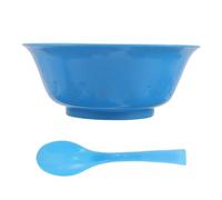 Bol et Cuillère de Sécurité pour Prison en Plastique Bleu, Ensemble | Usage Correctionnel, Finition Lisse sans Joint, Bords Arrondis, Nettoyage Facile