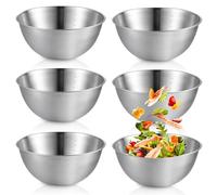 Bol et mélangeur en acier inoxydable, ensemble de saladiers et bols, mesures incluses, pour la cuisine (16.8*8.5*6.8CM)