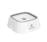 Bol Flottant Anti-débordement 1L pour Chats, Gamelle Chien, Bol étanche Anti-déversement, Récipient Nourriture et Eau (Blanc)