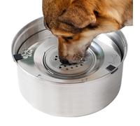 Bol flottant pour chien - Boisson pour chien - En acier inoxydable résistant à la rouille - 3 l - Ne glisse pas et ne glisse pas - Pour chiens de petite et moyenne taille - Anti-rouille - Boisson en