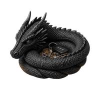 Bol fourre-tout authentique, plateau de rangement en forme de dragon, plat décoratif de style gothique, support à bijoux imprimé 3D, bol organisateur de bijoux pour bagues, clés, bureau, vanité