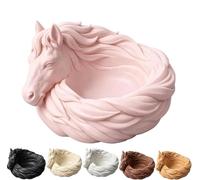 Bol fourre-tout pour cheval, plat à bibelots décoratif pour clés, bijoux(Pink)