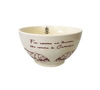 Bol Grès Camargue - 480 ml - Beige et Bordeaux