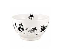 Bol Grès Chats noirs - 480 ml - Blanc