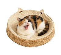 Bol Griffoir pour Chat,Nid tissé à la Main Respirant,Lit Rond Corde de Coton avec Design Oreilles de | pour Protection Meubles, Coupe Griffes, Soin Pattes, Exercice, richissemt, Anti-