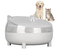 Bol incliné pour Chat Gamelles pour Chat Surélevées, Gamelles Surélevées pour Chat 12x13x8,5 Cm Bol de Nourriture pour Chat pour Petits Animaux D'intérieur (Gris)