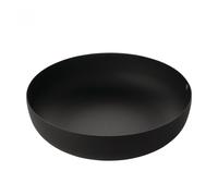 Alessi Jm17/24 BT - Panier Rond Design, Acier Coloré avec Résine Époxy et Décoration en Relief, Noir, 24 cm
