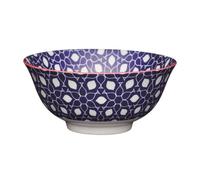 Bol coupelle en grès D15 700 ml Floral Géo Bleu Mikasa Kitchencraft