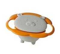 Bol Magique sans Déversement pour bébé, Vaisselle à Rotation Durable, Bol Anti-déversement pour Manger Heureux pour les Enfants (WHITE)