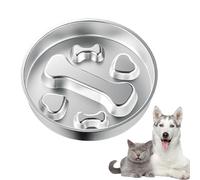 Bol Mange-Lent pour Chien | Gamelle pour Chiens Qui Mangent Trop Vite,Récipient en Acier Inoxydable Anti-Étouffement, Accessoire Alimentaire Interactif pour Chiots et Grandes Races