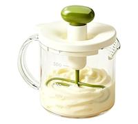 Bol mélangeur d'œufs - En polypropylène transparent de taille standard | Fouet manuel Passoire - Gadget de cuisine pour la pâtisserie, la crème, le lait, la poudre, les marinades, la préparation de la