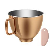 Bol mélangeur en acier inoxydable 18/8 pour mixeur KitchenAid Classic&Artisan Series 4,5 à 5 QT, couleur cuivre, acier inoxydable 18/8, grattoir en silicone, passe au lave-vaisselle. Compatible avec