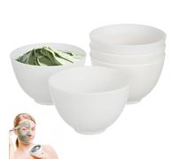 Bol Mélangeur pour Masque en Silicone Blanc 5 Pièces DIY | Masque Visage, Léger et Facile à Tenir, Adapté au Voyage la Préparation Maison