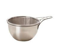 Bol Mesure avec Poignée Ergonomique, style to 2 | Finition Argentée Polie, Tasse Mesure avec Poignée, Lavable Au Lave-Vaisselle, Récipient, pour Cuisine, Pâtissiers