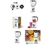 Bol mixeur blender - BLANC - 800 W - 1,5 L - 2 Vitesses - Blanc Noir
