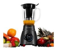 Cecotec Mixeur Blender - Mixeur Américain Power Black Titanium 1800. 1800W avec 6 Lames en Titane noir, Bol en verre 1,8L de Capacité, Filtre pour Jus, 6 Vitesses + Turbo