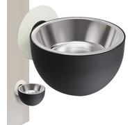 Bol mural magnétique pour chien - En acier inoxydable sans déversement - Nourriture pour animaux de compagnie et bol d'eau surélevé - Chat fixe surélevé - Station magnétique sans danger pour le