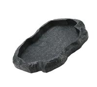 Bol Nourriture Reptile Durable en Résine ABS pour Tortue Lézard, Longue