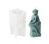 Bol océanique sirène en forme de bougie arthérapie gypsum plâtre outil pour la décoration en résine de sirène ne fait pas de DAWABLEIN en silence
