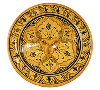 Bol Oriental En Céramique Marrakesch, 37 Cm, Jaune, Main, Extérieur