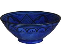 Bol oriental marocain en céramique Fruits Salade Riz Bol Déco XXL, bleu