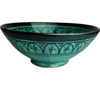 Bol oriental marocain en céramique Fruits Salade Riz Bol Déco XXL, vert