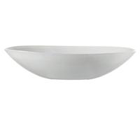 Bol Ovale Leonardo La Baia Albâtre, Coupelle, Verre Semitransparent, Fabrication Artisanale, Blanc, 32 cm, 031199