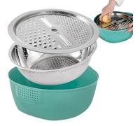 Bol passoire en acier inoxydable | Bol pour faire des salades empilable, évier passe au lave-vaisselle, pour la préparation des aliments, la cuisine, le riz, la salade, les fruits, le restaurant, la
