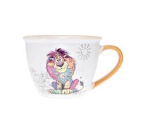 KIUB Bol timbale avec une anse - Motif lion le roi des animaux- matière porcelaine - contenance 550ML