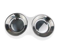Bol pour Animaux de Compagnie Blingbling - Gamelles pour Petits Chiens - Petit Chien Bols Bling Strass Bols pour Animaux de Compagnie en Acier Inoxydable Double mangeoire à Eau pour Chiots Chats