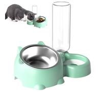 Bol pour animaux de compagnie, bol de nourriture pour chien | Bol distributeur de nourriture incliné à 16 degrés avec distributeur d'eau,Plat amovible pour chat, bol d'alimentation pour animaux de com