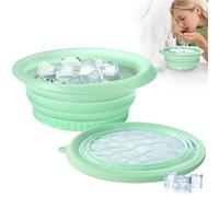 Bol pour bain de glace pour le visage, bol de bain glacé pliable, bol en silicone pour tremper le visage, bac à glace intégré pour soulager l'acné, minimiser les pores et briller la peau à la maison