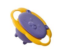 Bol pour bébé Déversement, Bol Anti-basculement et Anti-brûlure en PP pour Tout-petits, Apparence Mignonne pour le Camping (PURPLE)