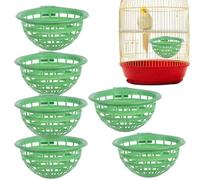 Bol pour caille - 6 pièces 14,5 cm PP, bassin d'éclosion | Nid d'élevage | pour canari, perruche, calopsitte, pigeon, inséparable, volière, plateau à œufs conure, support d'éclosion stable