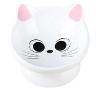 Bol pour Chat surélevé 5 Pouces en céramique, Bols pour Chat surélevés en Forme Mignonne, Protection de la Colonne vertébrale pour Chaton Chiot, Style-2