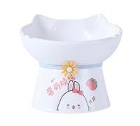 Bol pour chat surélevé - Bols pour chat | Bols pour chat | Bol de nourriture surélevée en céramique pour chat incliné | Bols pour chat Bols pour nourriture pour chat anti-vomissements Alimentateur pe