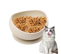 Bol pour Chats en Silicone | Assiettes d'alimentation pour Chats Anti-dérapantes | Base Ventouse Anti-Renversement Bord Surélevé Mangeoire Boisson Croquettes Pâtée Jeunes Animaux Multi-Pets