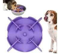 Bol pour chien alimentation lente - bol de puzzle pour chien | Anti Gulping sain pour manger sain bols pour chiens élevés | Matériau en silicone, bols d'alimentation pour animaux dôme
