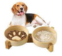 Bol pour Chien Mangeoire Anti-Glouton, Céramique Antidérapante à Pattes Mignonnes Bol Alimentation Lentée Chien, Accessoire pour Animaux Domestique d'Intérieur Extérieur Jardin Camping