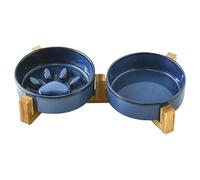 Bol pour Chien Mangeoire Anti-Glouton,Set Mignon Gamelle Céramique Patte Et Bol d'eau Anti-glouton | Accessoires Repas Hydratation pour Maison Extérieur Jardin Camping