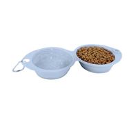 Bol pour Chien Portable - 2 en 1 pour Nourriture et Eau,Récipient Pliable pour Chiens et Chats - Accessoires de Voyage pour Animaux en Promenade et Randonnée