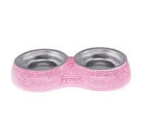 Bol pour Chien Strass | Fournitures pour Animaux de Compagnie pour Chiots | Acier Inoxydable Double Pet Bols Bling Strass Pet Feeder Eau Et Nourriture Bol Pet Bols pour Petits Chats Chiens