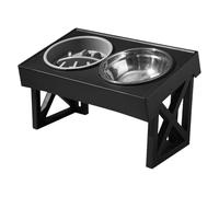 Bol pour chien surélevé - bol pour canni conn support | Dogg Food Stand | Station d'alimentation pour chiens galets d'aliments réglables avec bols réglables avec bols 2 bols d'eau