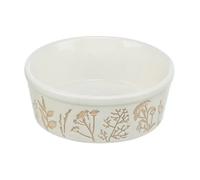 Bol Pour Chiens Et Chats - Trixie - Vitrocéramique - Diamètre 12 Cm - Beige - Antidérapante - Passe Au Lave-Vaisselle