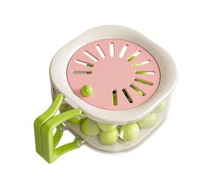 Bol Pour Lave-fruits, Poignée Pliable Peu Encombrante, 16 X 15 X 8,5 Cm, Panier De Lavage De Légumes, Essoreuse Manuelle À Laitue, Couvercle Hermétique, Pour Salades, Baies, Fraises, Tomates