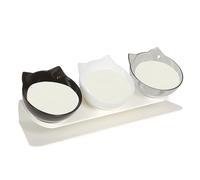 Bol pour Nourriture Chat - Support De Nourriture Incliné À 15 Degrés,Ensemble De Bols À pour Chat - pour Petites, Moyennes Et Grandes Races, Chatons, Eau, Salon, Chambre, Balcon