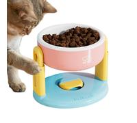 Bol pour nourriture pour chat relevé - bol pour chiots, bol pour nourriture pour chatons | bol pour chien avec ventouse, alimentation réglable pour animaux domestiques, alimentation portable inclinée