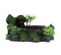 Bol pour Tortue Décoratif en Résine, Forme Pierre Naturelle pour Lézards | Gamelle pour Reptiles, Usage Alimentation ou Boisson, Habitat Terrarium, Aspect , Pratique